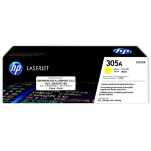 Tóner HP 305A amarillo CE412A original vista frontal