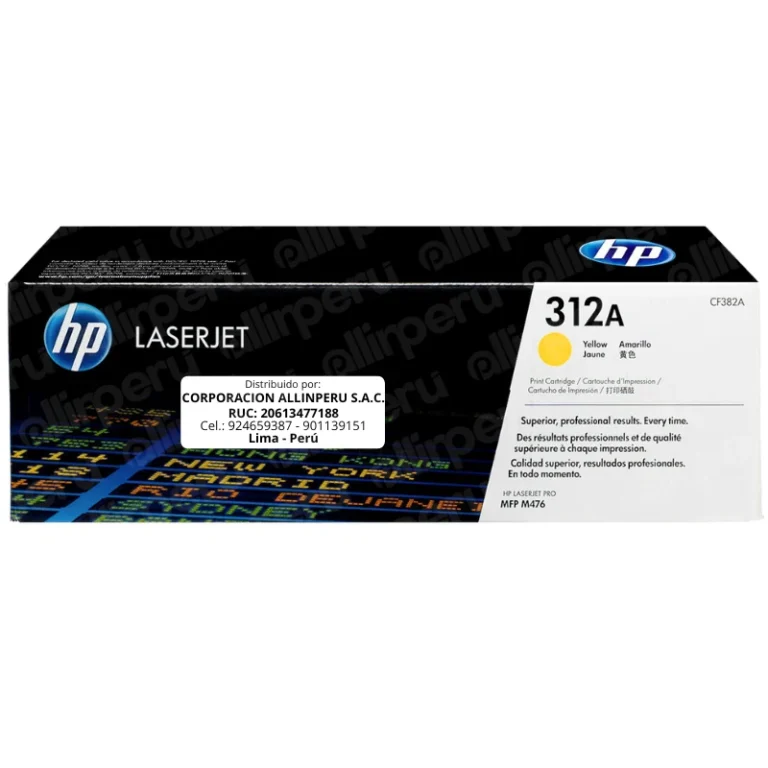 Toner HP 312A Amarillo CF382A para LaserJet Pro M476