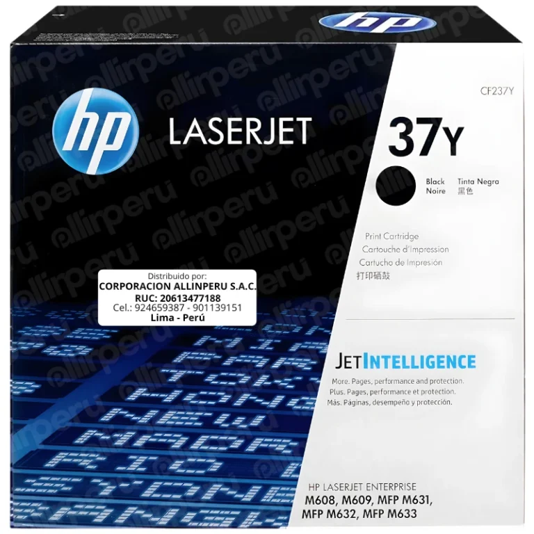 Toner HP 37Y Negro CF237Y para LaserJet M608 M609 M631 M632 M633