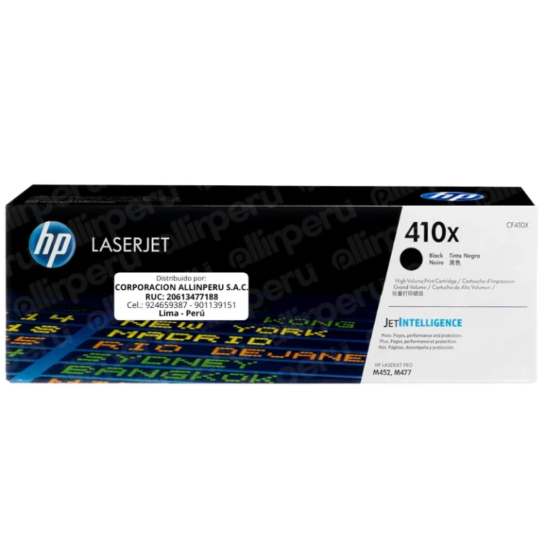Toner HP 410X Negro CF410X para LaserJet M452 M477 M377