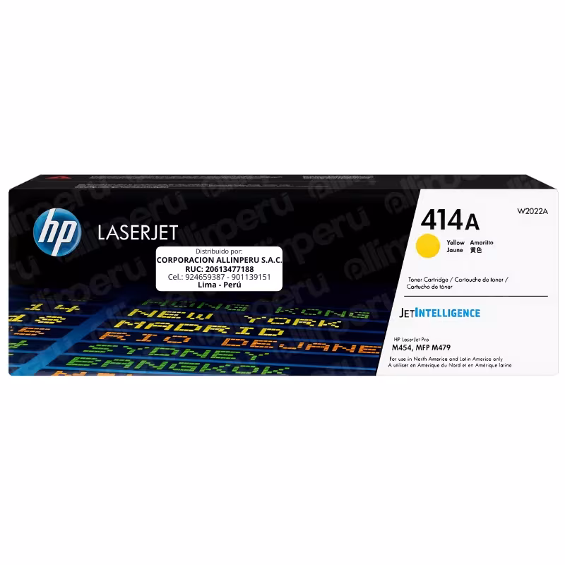 Toner HP 414A Amarillo W2022A para LaserJet M479 M454