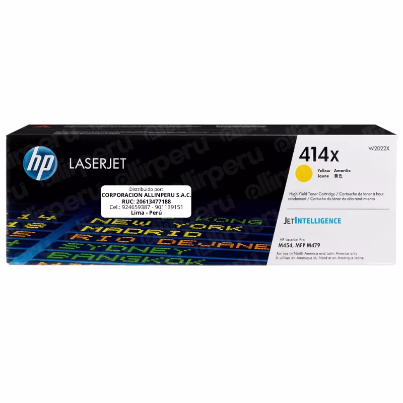 Toner HP 414X Amarillo W2022X para LaserJet M479 M454