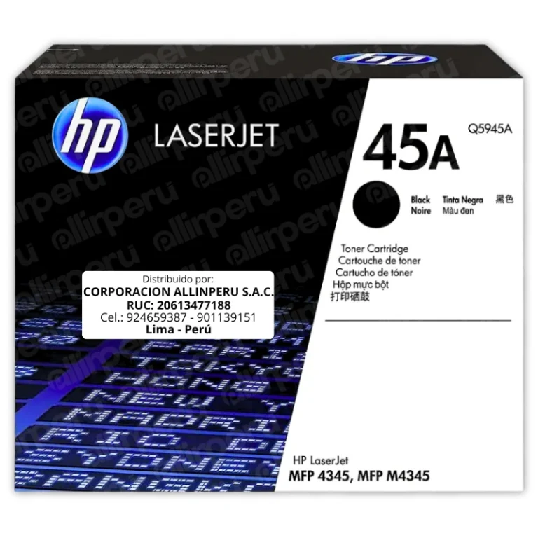 Toner HP 45A Negro Q5945A para LaserJet 4345 M4345
