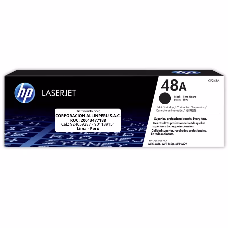 Tóner HP 48A negro CF248A caja frontal original