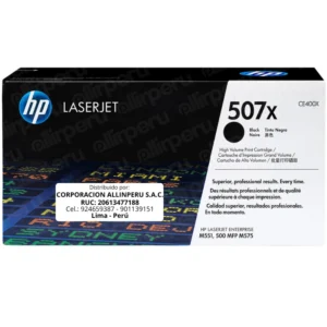 Toner HP 507X Negro CE400X para LaserJet M551 M575 y M570
