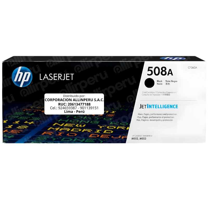 Toner HP 508A Negro CF360A para LaserJet M552 M553 M577 Toner HP 508A Negro CF360A para LaserJet M552 M553 M577