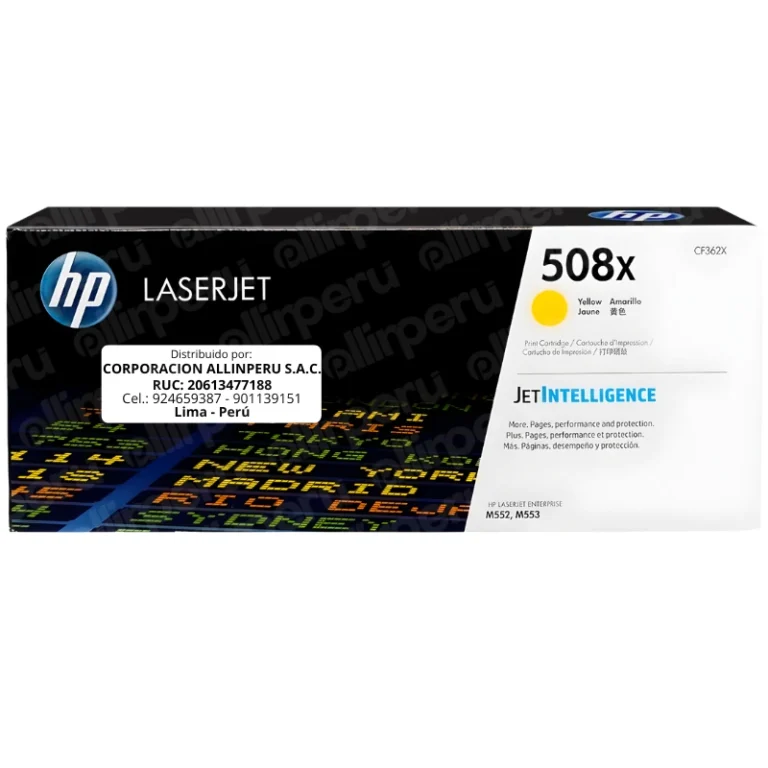 Toner HP 508X Amarillo CF362X para LaserJet M552 M553 M577