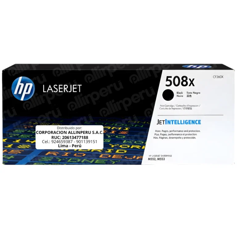 Toner HP 508X Negro CF360X para LaserJet M552 M553 M577