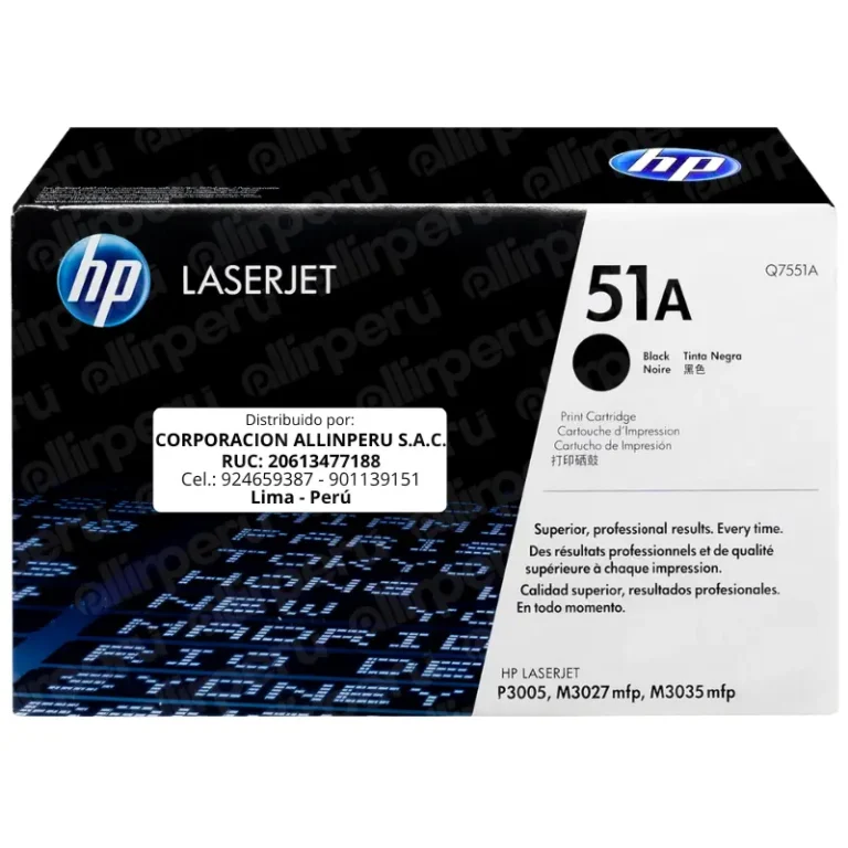 Toner HP 51A Negro Q7551A para LaserJet M3035 P3005
