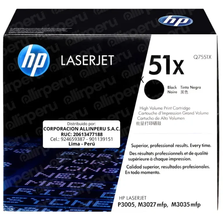 Toner HP 51X Negro Q7551X para LaserJet M3035 P3005
