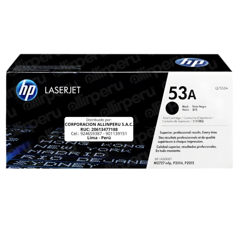 Toner HP 53A Negro Q7553A LaserJet M2727 MFP P2010 P2014 P2015