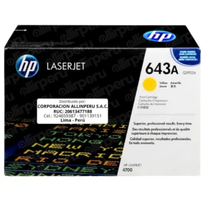 Toner HP 643A Amarillo Q5952A para LaserJet 4700