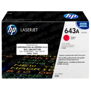 Toner HP 643A Magenta Q5953A para LaserJet 4700