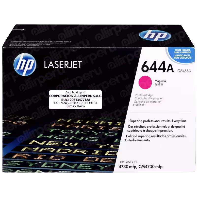 Foto de tóner HP 644A magenta Q6463A original sellado