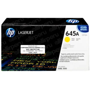 Toner HP 645A Amarillo C9732A para LaserJet 5500 5550