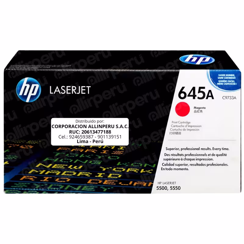 Toner HP 645A Magenta C9733A LaserJet 5500 5550