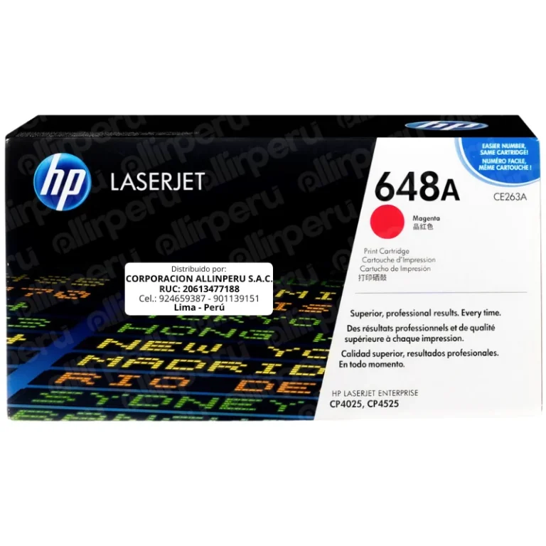 Toner HP 648A Magenta CE263A para LaserJet CP4025 CP4525