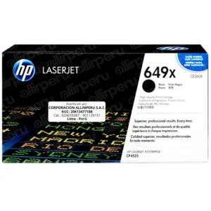 Toner HP 649X Negro CE260X para LaserJet CP4525
