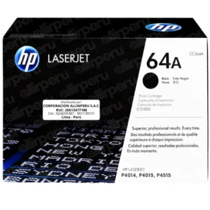 Toner HP 64A Negro CC364A para LaserJet P4014 P4015 P4515