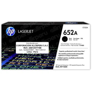 Toner HP 652A Negro CF320A para LaserJet Enterprise MFP M68 M651