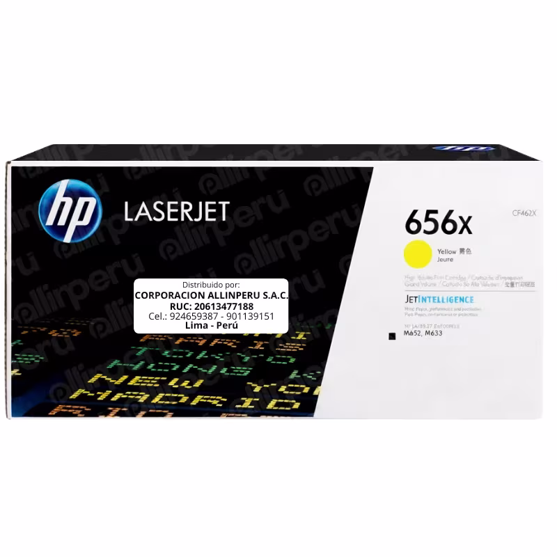 Toner HP 656X Amarillo CF462X para LaserJet M652 M653