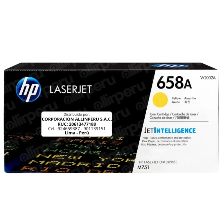 Toner HP 658A Amarillo W2002A para LaserJet M571