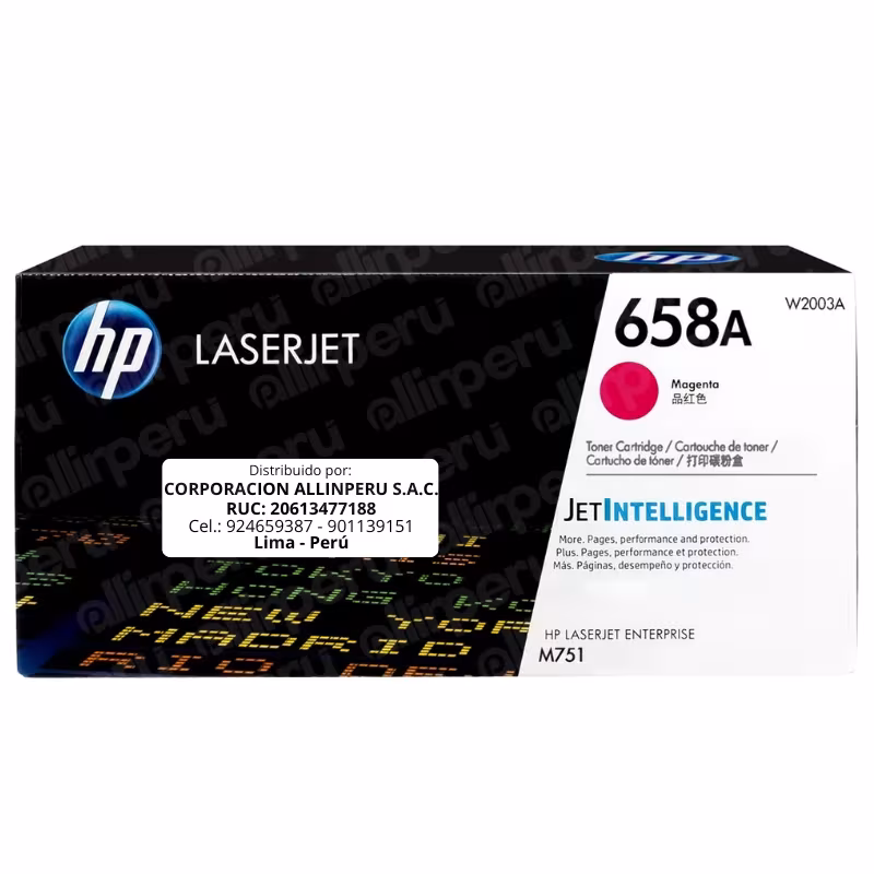 Toner HP 658A Magenta W2003A para LaserJet M571