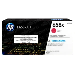 Toner HP 658X Magenta W2003X para LaserJet M571 Alto Rendimiento