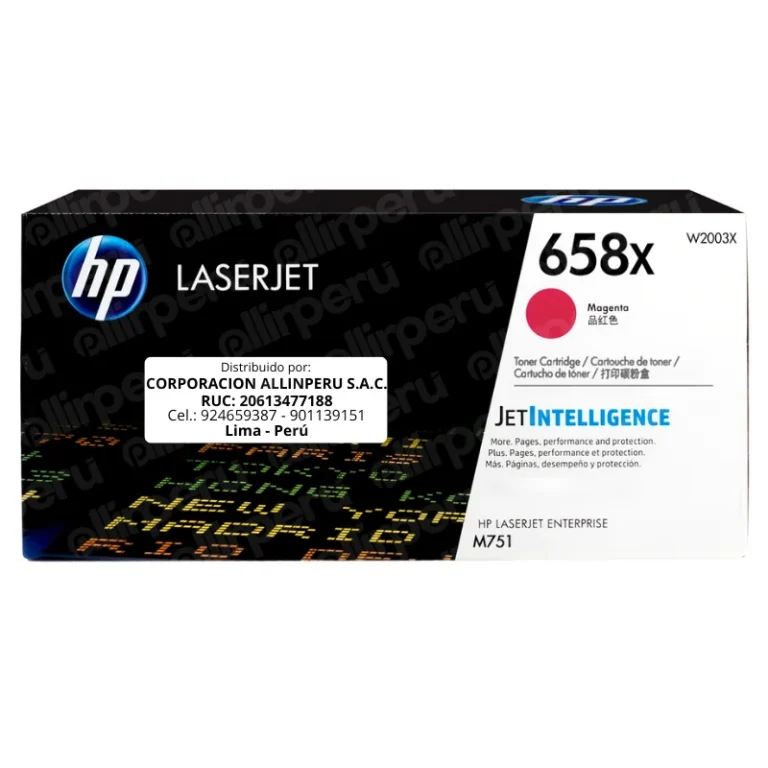 Toner HP 658X Magenta W2003X para LaserJet M571 Alto Rendimiento