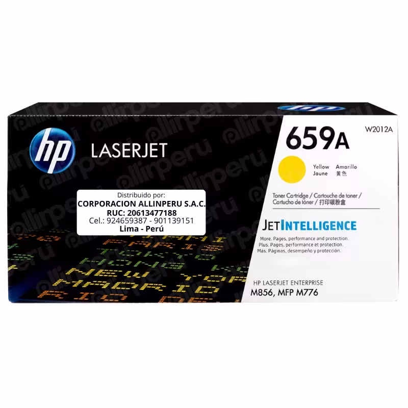 Toner HP 659A amarillo W2012A original sellado de fábrica