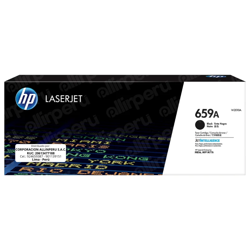 Toner HP 659A W2010A Negro para LaserJet M856 M770 M776 E85055 Toner HP 659A W2010A Negro para LaserJet M856 M770 M776 E85055