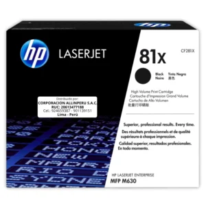 Toner HP 81X negro CF281X original frontal