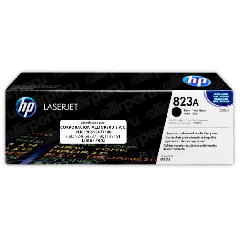 Toner HP 823A Negro CB380A para LaserJet CP6015