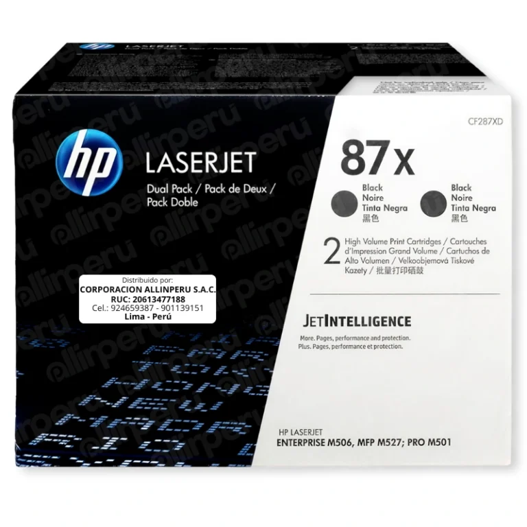Toner HP 87XD Negro CF287XD para LaserJet M527 M506