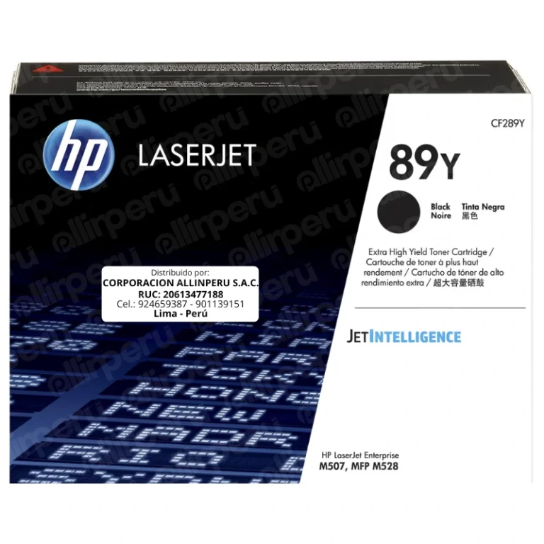 Toner HP 89Y Negro CF289Y para LaserJet M528 M507 M508 E52645