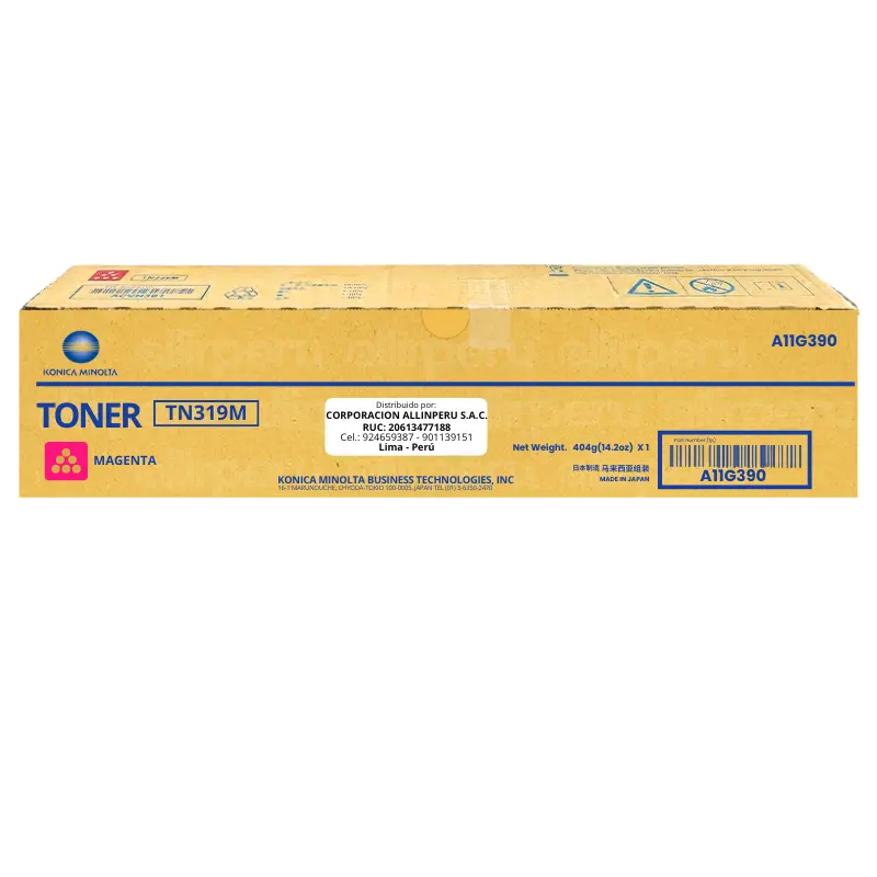 Toner Konica Minolta TN-319M Magenta A11G390 6,000 Páginas