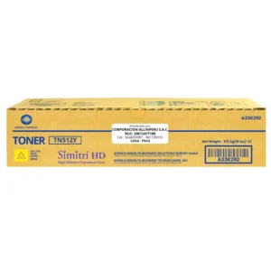 Toner Konica Minolta TN-512Y Yellow A33K292 26,000 Páginas