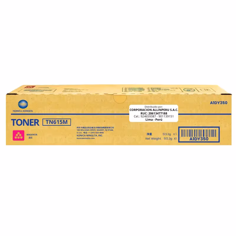 Toner Konica Minolta TN-615M Magenta Original Bizhub C8000 A1DY350