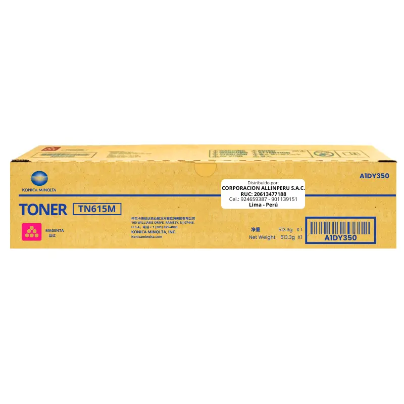 Toner Konica Minolta TN-615M Magenta Original Bizhub C8000 A1DY350