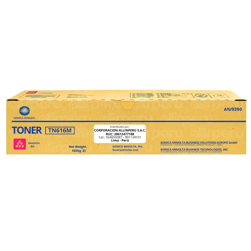 Toner Konica Minolta TN-616M Magenta A1U9350 31,000 Páginas