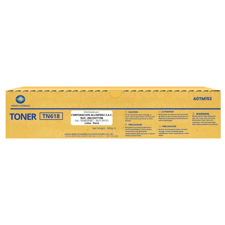 Toner Konica Minolta TN-618 negro Bizhub 552, 652 A0TM152