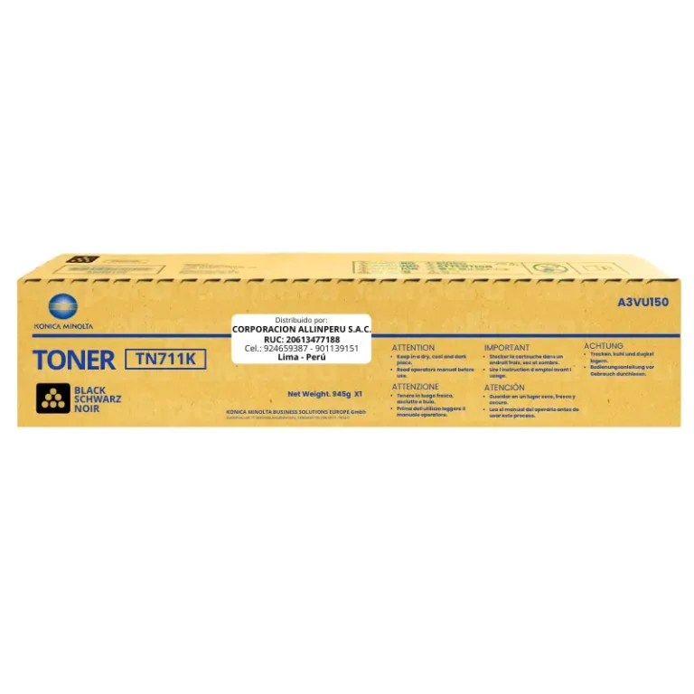 Toner Konica Minolta TN-711K Negro A3VU150 Original