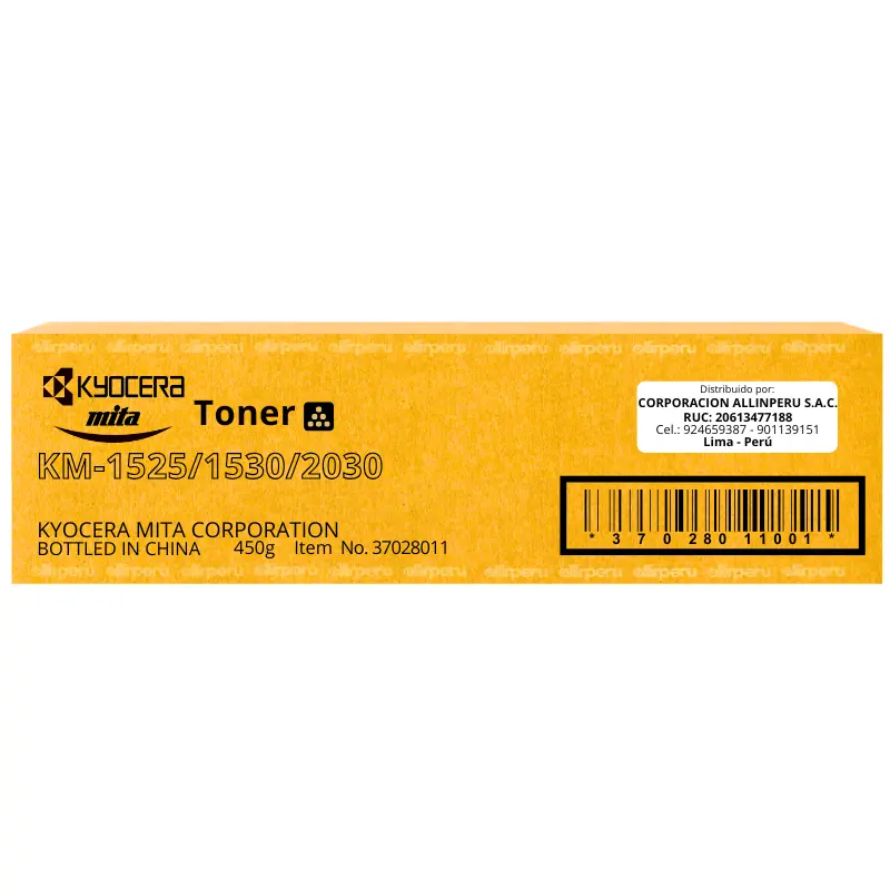 Toner Kyocera 37028011 Negro para KM-1525 Original Toner Kyocera 37028011 Negro para KM-1525 Original
