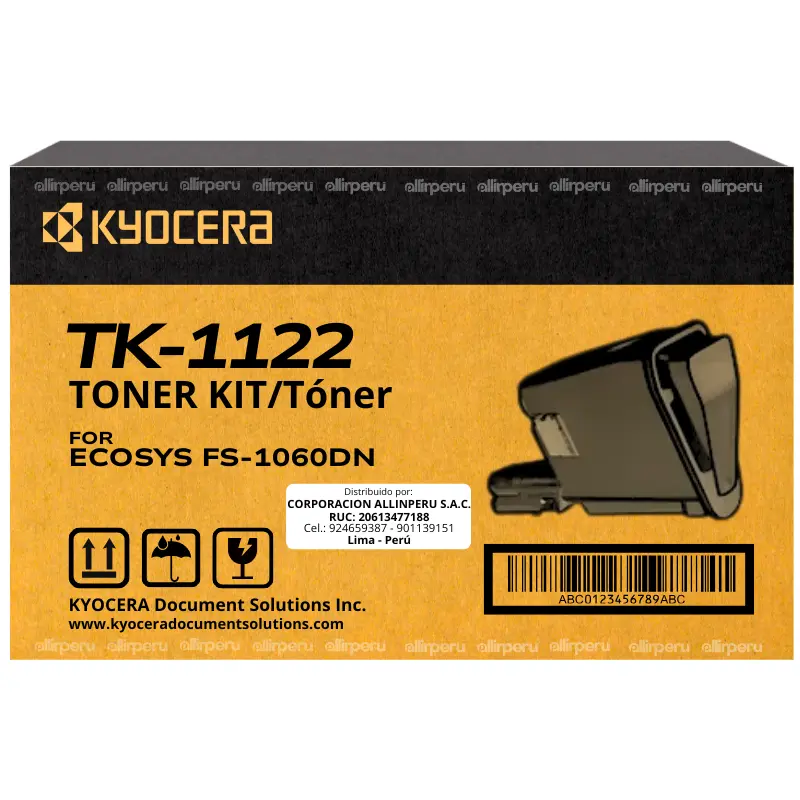 Toner Kyocera TK-1122 para FS-1060, FS-1125MFP, FS-1025MFP
