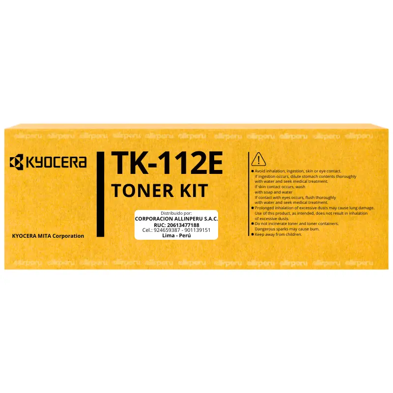 Toner Kyocera TK-112E Negro para FS-720, FS-820 TK112E Toner Kyocera TK-112E Negro para FS-720, FS-820 TK112E