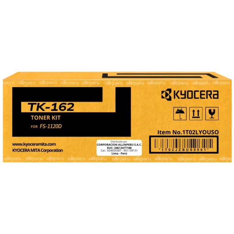 Toner Kyocera TK-162 Negro para FS-1120 TK162