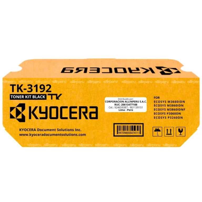 Toner Kyocera TK-3192 Negro para Ecosys P3060dn TK3192