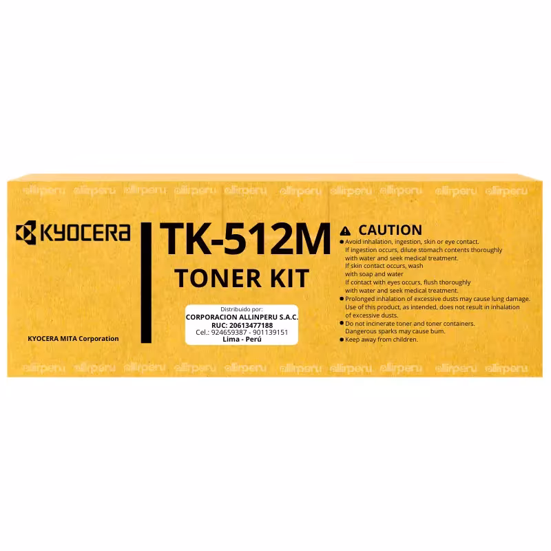 Toner Kyocera TK-512M Magenta para FS-C5020N, FS-C5025N, FS-C5030N