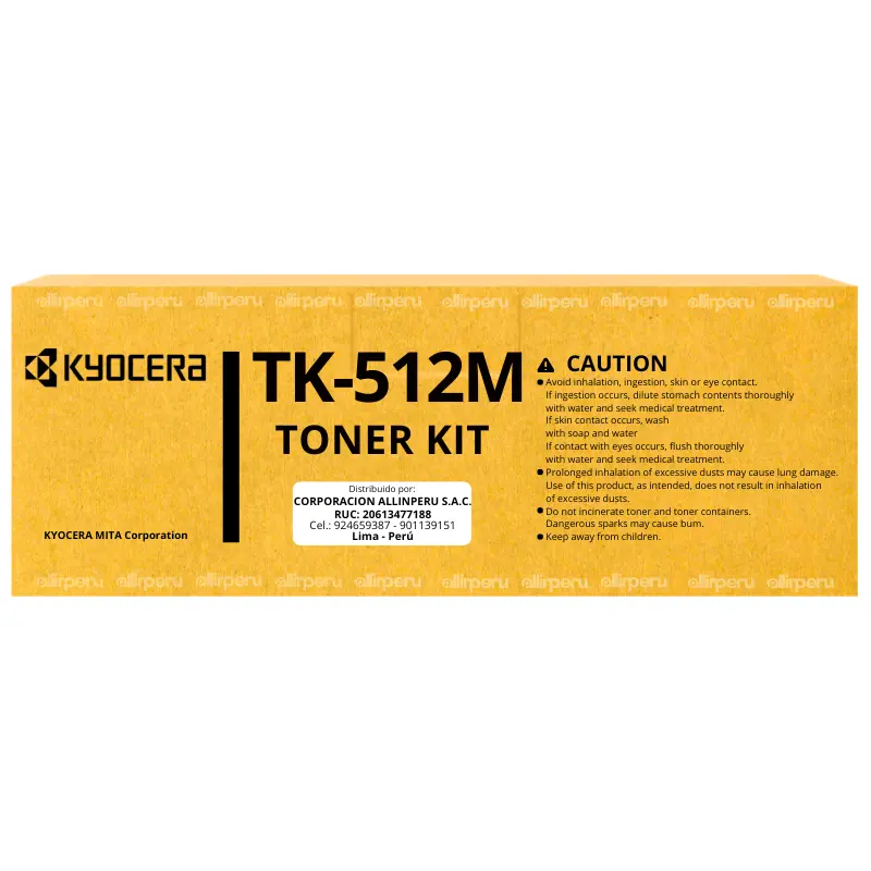 Toner Kyocera TK-512M Magenta para FS-C5020N, FS-C5025N, FS-C5030N
