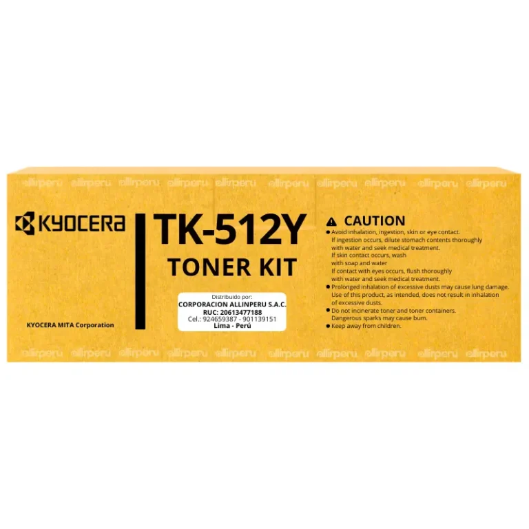 Toner Kyocera TK-512Y Yellow para FS-C5020N, FS-C5025N, FS-C5030N